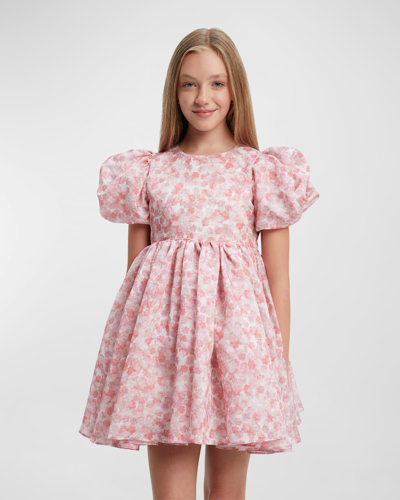 Bardot Junior Kids' Girl's Floral-print Mini Poof Dress In Posy Ditsy