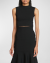 Victoria Beckham Scallop Trim Cropped Tank Top In Black