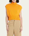 Marni Distressed Crop Vest In Light Oran