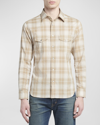 TOM FORD MEN'S DEGRADE CHECK WESTERN BUTTON-DOWN SHIRT