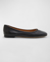 Chloé Chloe Leather Ballerina Flats Women In Black