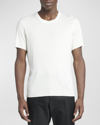 Tom Ford Men's Lyocell-cotton Crewneck T-shirt In White