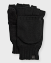 UGG MEN'S KNIT GLOVES WITH LEATHER PALM PATCH