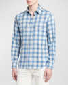 Tom Ford Blue Degrade Shirt In Blue
