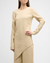By Malene Birger Simone Long Asymmetric Top In Warm Sand