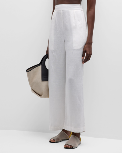 Anemos The Keaton Wide-leg Trousers In White