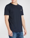 Dolce & Gabbana Cotton T-shirt With Metal Plaque Featuring Front Logo In Black