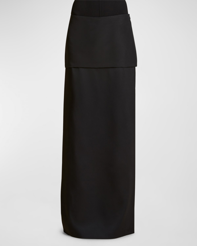 KHAITE SAXON SLITS TAILORED MAXI SKIRT