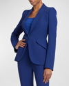 Alexander Mcqueen Classic Single-breasted Suiting Blazer In Denim Blue