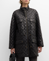 FRAME QUILTED LEATHER PARKA