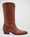 PARTLOW JULIA LEATHER WESTERN BOOTS