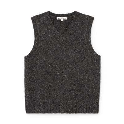 Alex Mill Francis Pullover Vest In Charcoal