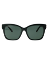 Balenciaga Acetate Sunglasses With Golden Monogram In 014 Green Silver Green