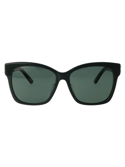 Balenciaga Sunglasses In 014 Green Silver Green