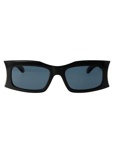 Balenciaga Sunglasses In 002 Black Black Blue