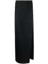 Genny Women's Skirt With Slit In Black