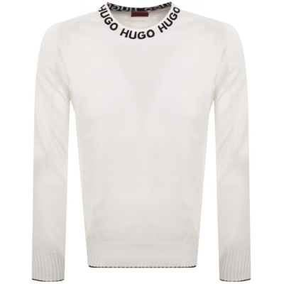 Hugo Smarlo Crewneck Sweater In White