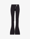 ATTICO FLARED-LEG LOW-RISE STRETCH-WOVEN TROUSERS