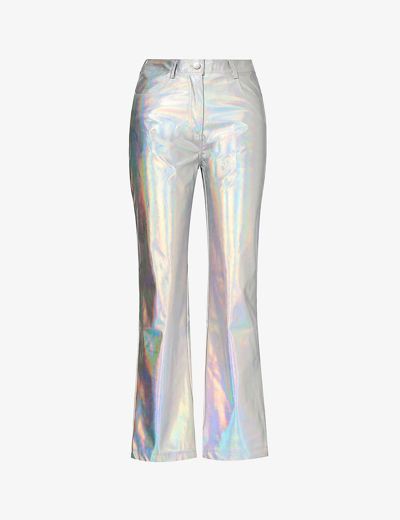 Amy Lynn lupe pants in metallic silver