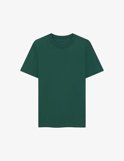 Balibaris Mens Offgreen Basile Crew-neck Cotton T-shirt