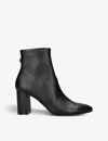 KURT GEIGER LANGLEY POINTED-TOE LEATHER ANKLE BOOTS