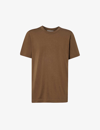 Cdlp Mens Rust Heavy-weight Crewneck Relaxed-fit Woven T-shirt