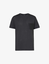 Vuori Mens Black Heather Tradewind Crewneck Stretch Recycled-polyester T-shirt