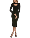 Alexia Admor Tanya Twist Front Cutout Midi Dress In Black