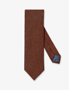 Eton Mens Orange Classic Graphic-pattern Silk-blend Tie