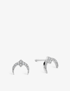 Astley Clarke Silver Luna Light Stud Earrings In Sterling Silver
