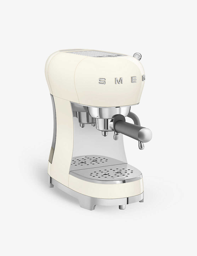 Smeg Cream Stainless-steel Espresso Machine With Steam Wand