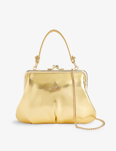 Vivienne Westwood Gold Frame Faux-leather Top-handle Bag