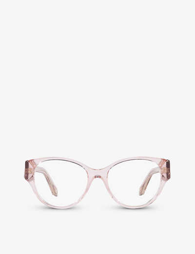 Bvlgari Womens Pink Bv4217 Panthos-frame Acetate Optical Glasses