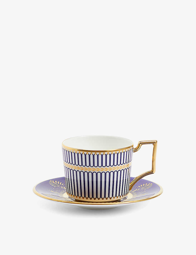 Wedgwood Anthemion Bone China Espresso Cup And Saucer