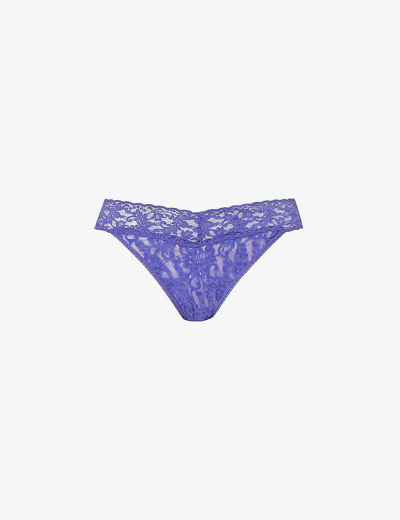Hanky Panky Womens Wild Violet Signature Lace Floral-pattern Lace Thong