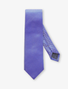 Eton Mens Dark Purple Geometric-pattern Silk Tie In Dark Purple