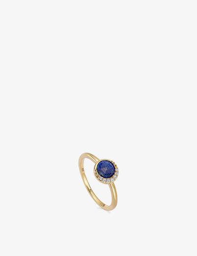 Astley Clarke Womens Yellow Gold Vermeil Luna 18ct Yellow Gold-plated Vermeil Sterling Silver, Lapis