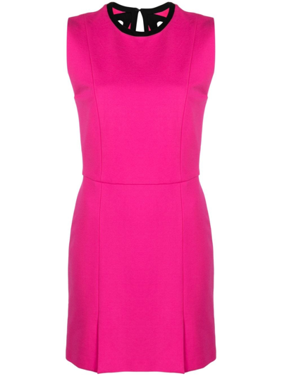 Msgm Mini Cut Out Dress In Pink