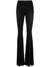 Giuseppe Di Morabito Stretch Viscose Jersey Flared Pants In Nero