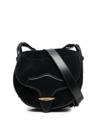 Isabel Marant Botsy Velvet Crossbody Bag In Black  