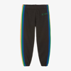 MINI RODINI BLACK COTTON RAINBOW STRIPE JOGGERS