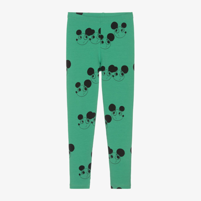 Mini Rodini Kids' Ritzratz Cotton Jersey Leggings In Green