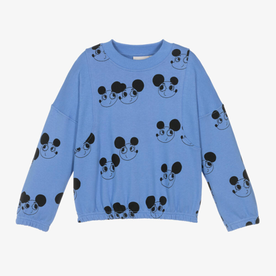 Mini Rodini Babies' Blue Organic Cotton Ritzratz Sweatshirt