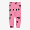 MINI RODINI GIRLS PINK ORGANIC COTTON RITZRATZ JOGGERS