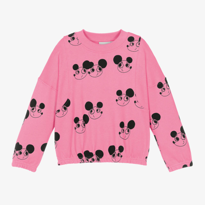 Mini Rodini Babies' Girls Pink Organic Cotton Ritzratz Sweatshirt