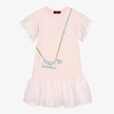 Aigner Teen Girls Pink Cotton Crossbody Bag Dress