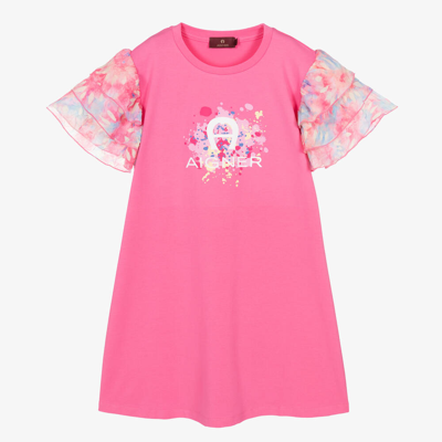 Aigner Teen Girls Fuchsia Pink & Pastel T-shirt Dress