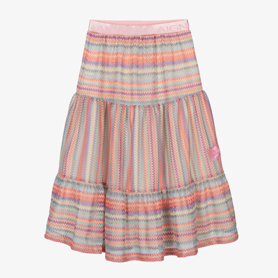 Aigner Teen Girls Pink Zigzag Knit Skirt