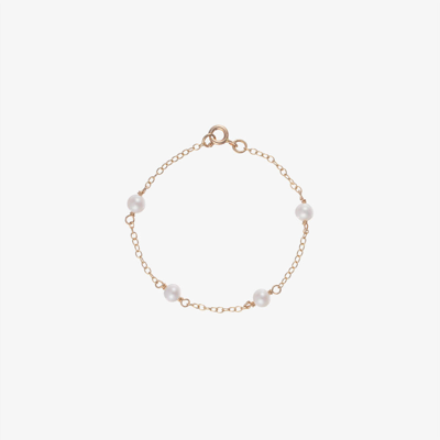 Raw Pearls Kids' Girls 9ct Gold & Pearl Bracelet