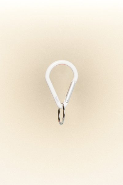 Rains Drop Carabiner In White